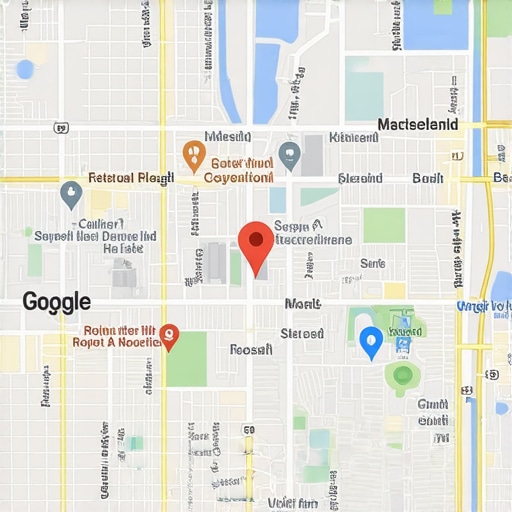 Cleveland Google Maps Local SEO Cleveland cityscape with Google Maps overlay showing local business rankings