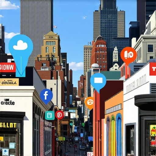 Cleveland Local Business SEO Strategy Cityscape of Cleveland with local businesses and digital marketing symbols