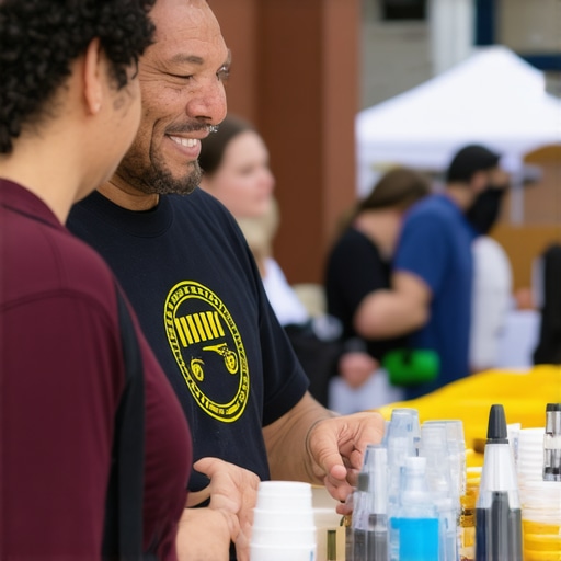 Community Engagement in Cleveland Cleveland business owner participating in local community event