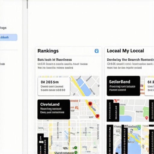 Google My Business Dashboard displaying Cleveland local search rankings.