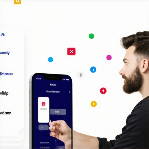 Business owner optimizing Google My Business profile with Cleveland landmarks.