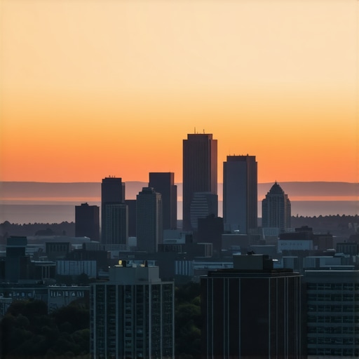 GMB dashboard with Cleveland cityscape background