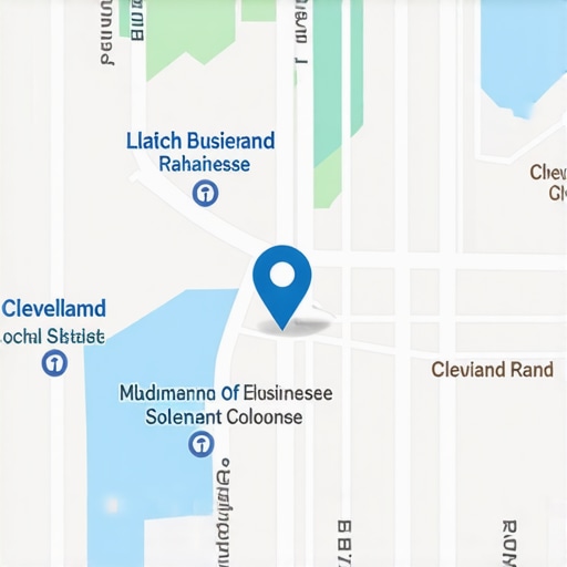 Cleveland Business Map Optimization Map showing Cleveland businesses optimized for local SEO.
