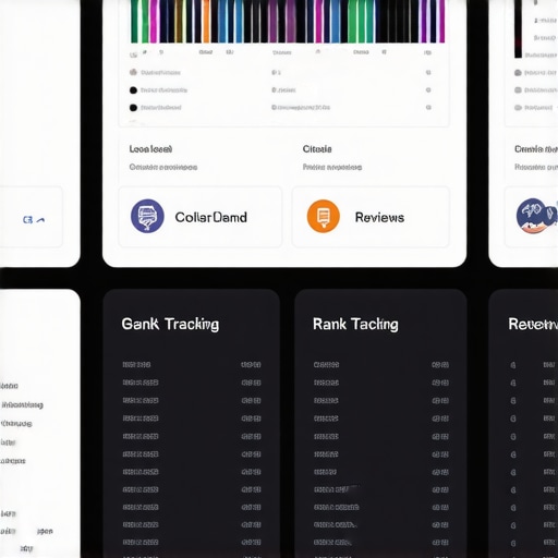 Screenshot of a local SEO monitoring dashboard with citations, reviews, and ranking data for Cleveland