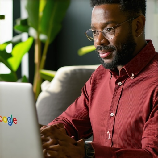 Business owner working on Google My Business optimization for Cleveland local SEO