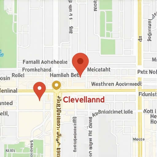 Cleveland map highlighting local businesses and SEO signals
