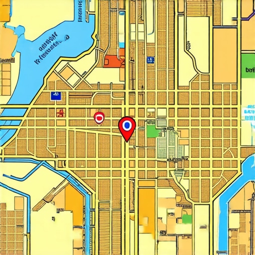 Map of Cleveland highlighting optimized business zones for local SEO
